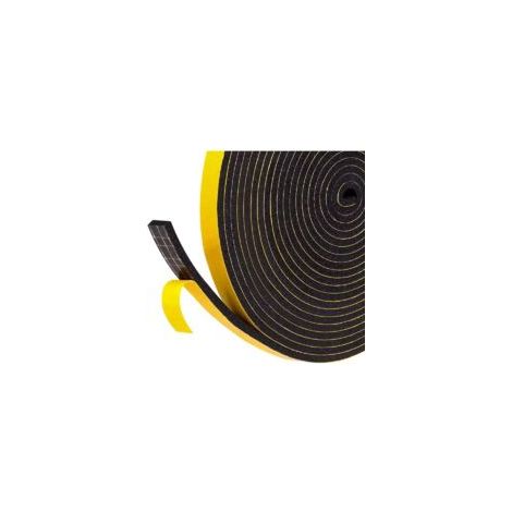Ahlsen selbstklebendes Dichtungsband für Terrassentüren, 1 Rolle 12 mm x 6 mm x 3 m, Schall- und Wärmedämmung, Möbelschutz für Klimaanlagen – Schwarzer Schaumstoff – Crezuo (1/4)