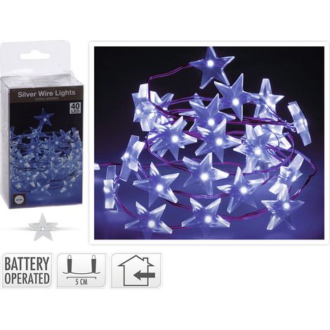 ILUMINACION 40 LEDS DE ESTRELLAS BLANCO - EHLIS
