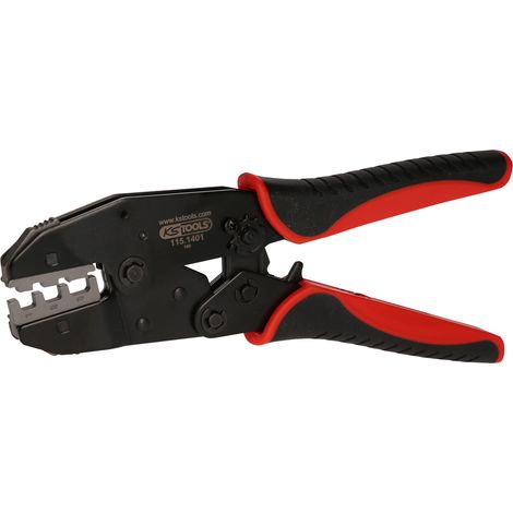 KS TOOLS Crimpzange für isolierte Kabelschuhe und Endverbinder mit Schrumpfschlauch ( 115.1485 ) (1/5)