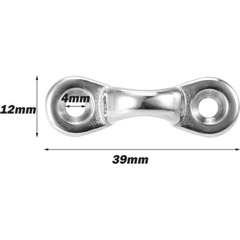 Lot de 6 points d'ancrage en acier inoxydable pour kayak, boucles de pont pour sangles élastiques, kit de fixation (1/5)