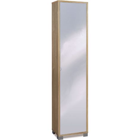 Colonna 1 Anta Specchio 43L x 29P x h190 – Finitura Legno Noce Stelvio – Sarmog (1/2)