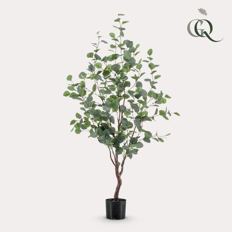 Eucalyptus Artificiel Arbre Gommier Bleu Décoration Intérieure Maison et Bureau 120 cm - PANGIVO (1/5)