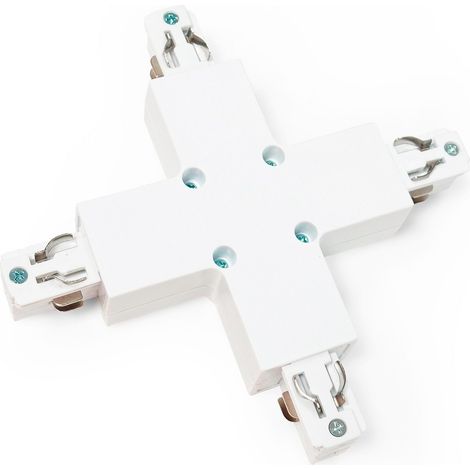 Articulation rigide en X pour voie de surface triphasée - Blanc