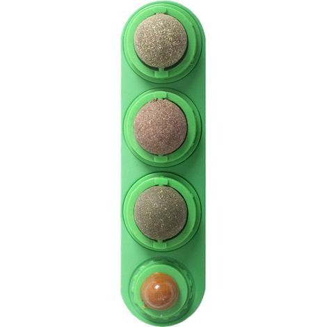 3-in-1-Wandspielzeug mit Katzenminze – Bissfeste, leckbare Katzenminze-Bälle – Haustierprodukt