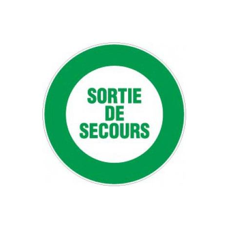 Panneau Sortie de secours - Rigide Ø180mm - 4040165