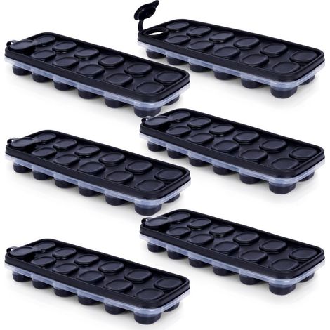 Bac à glaçons avec couvercle 25 cm, lot de 6. (1/5)