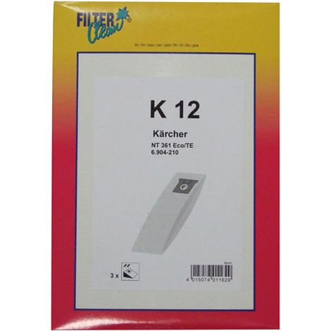 Bolsa aspirador Karcher K12 compatible (3 uds)