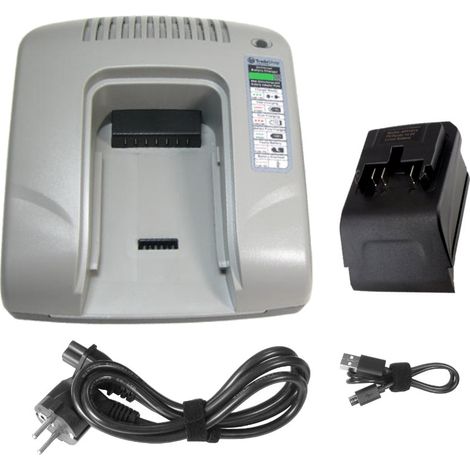 Trade-Shop Akku Ladegerät Ladestation 14,4V Li-Ion mit USB kompatibel mit Ryobi BIW-1475, BLT-140, BRJ-120, BSC-520, BW-470 (1/2)