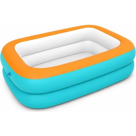 Piscine gonflable pour enfants, 120 x 90 cm, hauteur : 34 cm, pataugeoire gonflable à 2 roulettes (1/5)