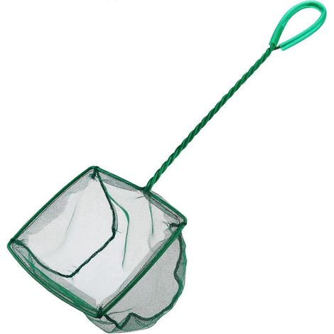 15 cm feinmaschiges Aquariumnetz mit Kunststoffgriff – Grün