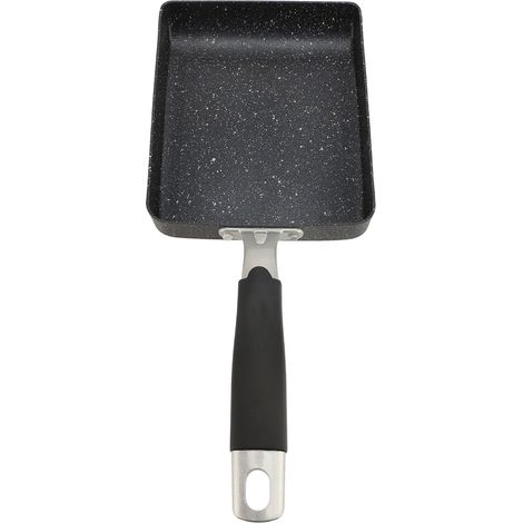 Padella rettangolare giapponese per omelette, padella per uova, base in acciaio inox, riscaldamento rapido, rullo antiaderente per cucinare in casa. (1/5)