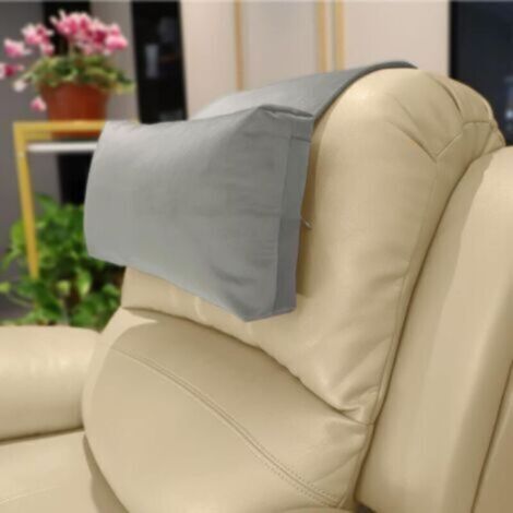Coussin d\\'appui-tête réglable pour fauteuils inclinables et fauteuils – Coussin en Velours antidérapant pour Soutien du Cou et soulagement de la Douleur (Gris) (1/3)