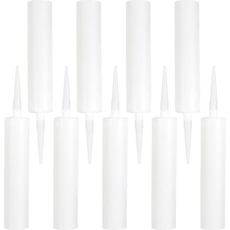 9 Stück Leere Füllspachtel, Nachfüllbare Kartuschen für Silikon & Acryl - Leere Spachteltuben für DIY, Fugenreparatur, Fensterabdichtung
