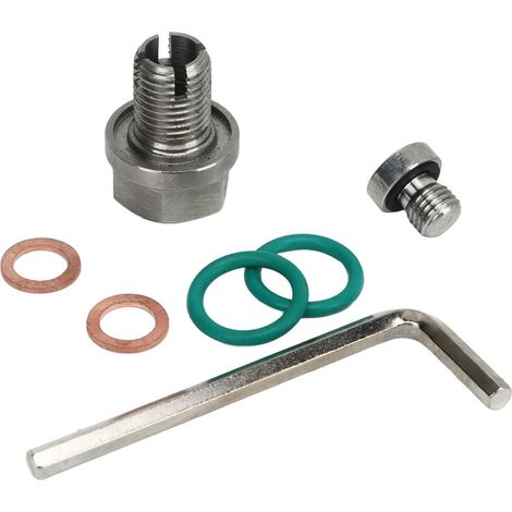 Ölablassschraube, Gewindereparaturset für die Ölwanne aus Edelstahl mit Innensechskantschlüssel und O-Ring (M12,1-1,25x15 mm)