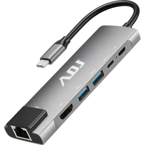 DOCKING TYPE C MULTIPORT 6IN1 USB3.02+HDMI1+RJ45+USBC PD+DATA