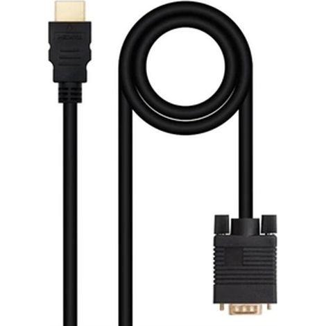 Cable Conversor Nanocable 10.15.4348/ HDMI Macho - VGA Macho/ 1.8m/ Negro (1/4)