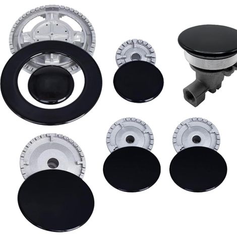 Chapeau Brûleur Gaz Kit De Remplacement Chapeau Brûleur Gaz Couronne Brûleur Gazinière Répartition Homogène De La Chaleur, Compatible avec La Plupart Des Cuisinières À Gaz (1/5)
