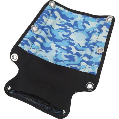 Coussin de dossier de plongée, plaque dorsale de plongée, coussin de dossier pour gilet stabilisateur de plongée technique OMS pour HOLLIS camouflage bleu (1/5)