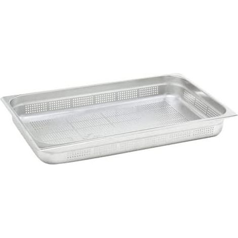 Pentole Agnelli GPP11065 Gastro Norm Pan Starter Vassoio, Acciaio Inossidabile, Argento, 53x32,5x6,5 cm