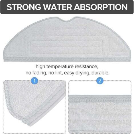 Accessoires d'origine VibraRise Lingettes Accessoires pour S8/S8 +/S8 Pro ultra/S7/S7 Maxv/S7 Maxv Ultra/S7 Max Ultra/S7 Pro Ultra Robot Aspirateur Pack of 2 (Gris) (1/4)