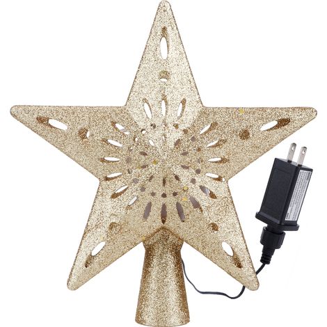 Lumière LED Projecteur Flocon de Neige Rotatif pour Sapin de Noël, Décoration Maison, Prise US 120V (1/5)