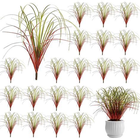 20 Pièces Herbes Artificielles Deco, 40 cm UV Résistant Herbes Artificielles, Faux Plantes Artificielles Réaliste, pour Intérieur et Extérieur, Maison, Bureau, Mariage, Jardin, Balcon, (B) (1/5)