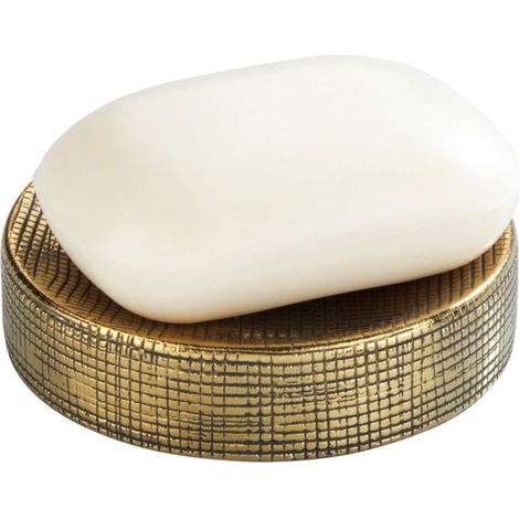 Seifenschale aus Keramik RIVARA, golden, WENKO