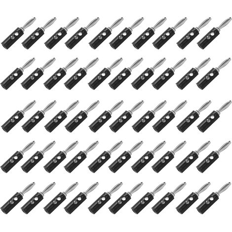 Fiche banane JT-002 4 mm, nouveau type, connecteur sans soudure pour instruments pédagogiques, noir (1/5)