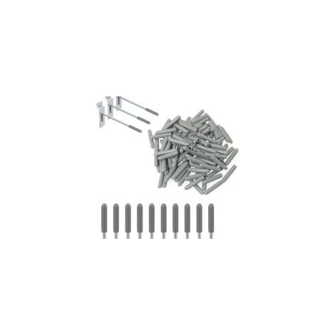 Lot de 50 capuchons de protection en caoutchouc pour panier à vaisselle, extra solides, pour panier de lave-vaisselle, gris (1/5)