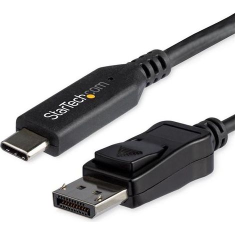 StarTech.com CDP2DP146B câble vidéo et adaptateur 1,8 m USB Type-C DisplayPort Noir