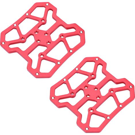 1 paire d'adaptateurs de plateforme pour pédales automatiques de vélo en alliage d'aluminium pour SPD (rouge) (1/5)