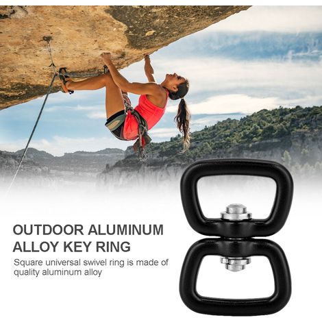 Anneau pivotant en alliage d'aluminium pour équipement extérieur, adaptateur de connexion rotatif noir