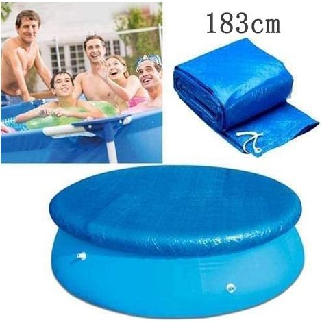 Bâche De Protection Pour Piscine Rond - 183 Cm De Diamètre - En Polyéthylène PE - Étanche À L'Eau Et À La Poussière - Pour Piscine Autoportée - 1 Pièce (1/5)