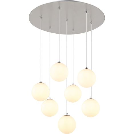 Globo - lampada a sospensione - RIHA - acciaio - vetro - Ø 55cm - (1/5)