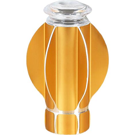 Ein Set aus 4 sternförmigen Gardinenstangen-Endstücken, geeignet für Gardinenstangen mit einem Durchmesser von 26 mm bis 28 mm (gold). (1/5)