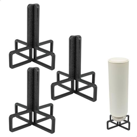 Albero porta biberon, porta biberon, design cavo con scolabiberon, contenitore per biberon, scolabiberon universale per biberon con diametro del collo superiore a 2,5 cm, 3 pezzi, nero (1/5)