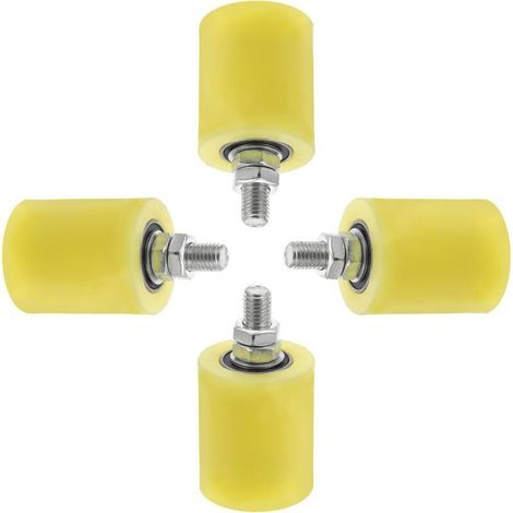 Set di 4 ruote in nylon per cancelli scorrevoli, rulli di guida resistenti per cancelli e binari elettrici, ruote durevoli e antiruggine per porte da patio e da garage.