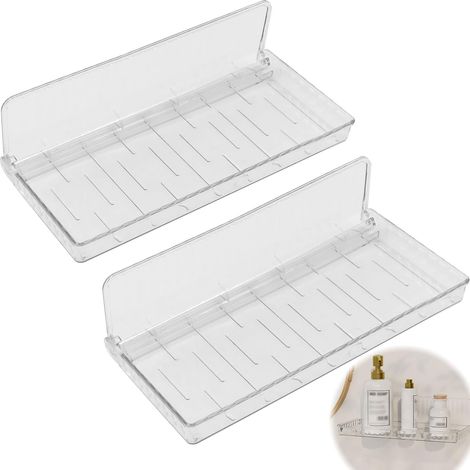 Lot de 2 étagères pliantes murales sans perçage, supports 90° pour chambre et salle de bain (1/5)