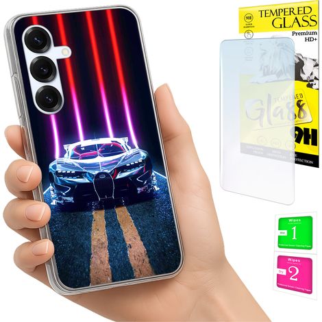 Custodia per Samsung Galaxy S25 FE, cover fotografica, cover posteriore + vetro 9H (1/5)