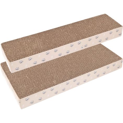 small 48 x 12.5 x 5 cm: Tiragraffi modello brick in cartone per gatti con bustina di catnip inclusa (1/5)
