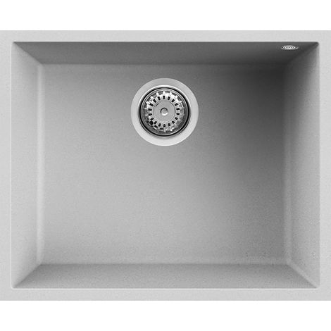 Lavello Elleci Incasso 1 vasca 54x44 Quadra 105 Sottotop Metaltek Grigio Aluminium LMQ10579BSO