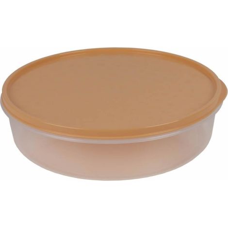 Orangefarbene, runde Tortilla-Brotdose, 24,5 x 6,5 cm, Einzelverkauf