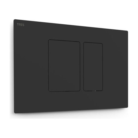 Bouton de chasse double pour WC Noir mat - TRES 25429801NM