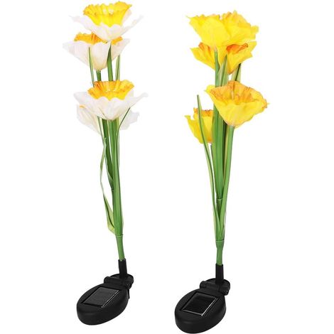 Lumières LED fleur jonquille énergie solaire décoration jardin imperméables