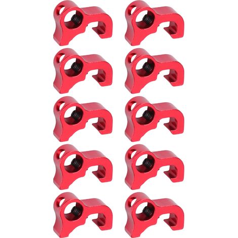 Kit de verrouillage de disjoncteur Miniature, dispositif de verrouillage de Circuit imprimé en aluminium de 8mm, 10 pièces, DZS08-1 rouge