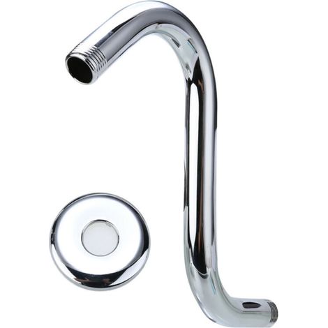 Bras de douche extensible en acier de 8 pouces, courbé en S, col de cygne, salle de bain (1/5)
