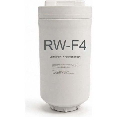 VIESTA® RW-F4 Filtro combinado PPC Filtro de repuesto original para RW270 Ósmosis inversa  Prefiltro sedimentos & carbón activado  Reduce óxido, arena, cloro, partículas  Cambio cada 6-12 meses