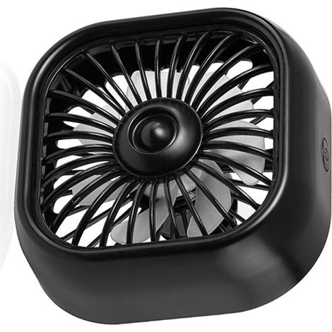 Fan of fitment on grille of ventilation of car, light colored, 3 speed of air, fan of cooling USB to low bruit for vehicles, black (1/5)