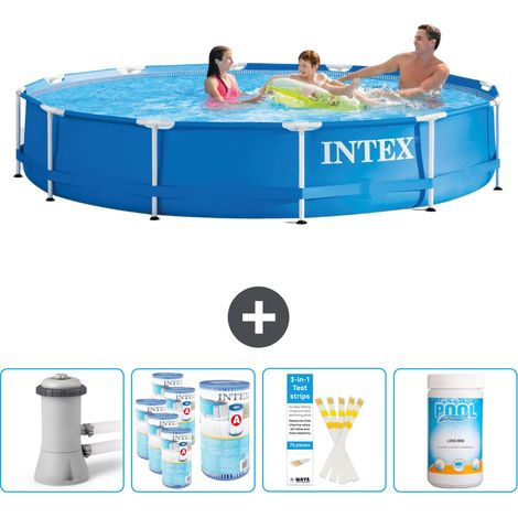 Intex Piscine Tubulaire Ronde - 366x76 cm - 5-pièces SCB85 (1/5)