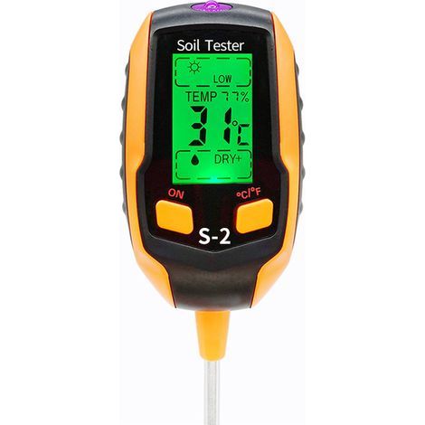 Sol Ph mètre 5-en-1 testeur de sol humidité numérique plante thermomètre Test humidimètre pour plantes en pot jardins pelouses (1/3)